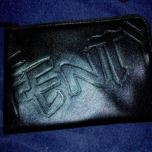 Fenty faux leather cosmetic bag for travel